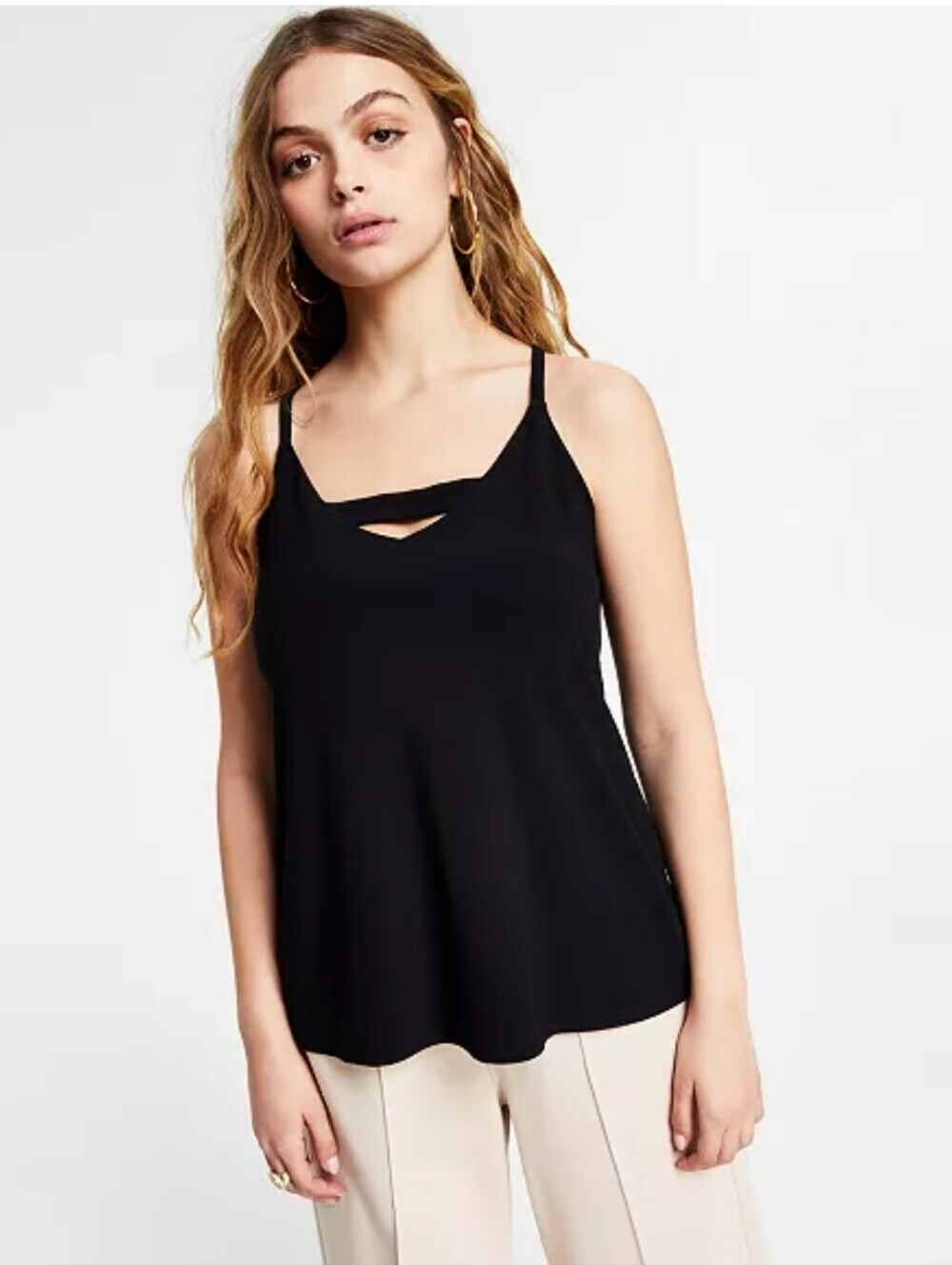 Bar III Black Spaghetti Strap Tank